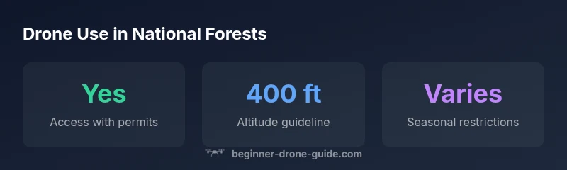Infographic showing drone use in national forests guidelines