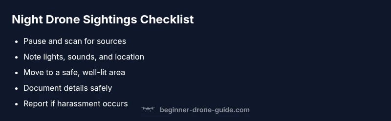 Checklist for night drone sightings safety