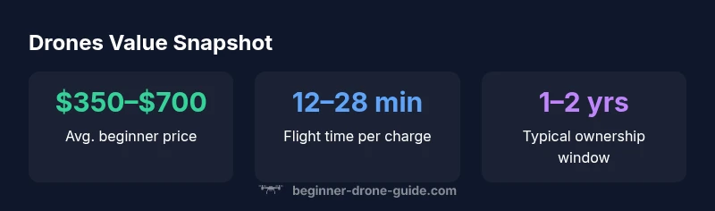 Stats infographic showing beginner drone ownership value
