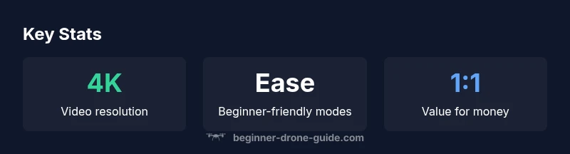 Infographic showing key stats for Black Falcon 4K Drone
