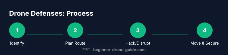 Tailwind infographic showing drone defense steps