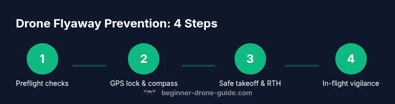Process flow showing steps to prevent drone flyaway