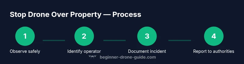 Tailwind infographic showing steps to stop a drone over property