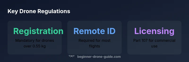 Stats infographic showing drone regulations in the US