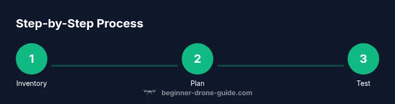 Tailwind infographic showing a 3-step process for reusing drone parts safely