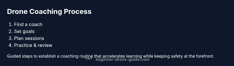 Process infographic showing four steps of drone coaching