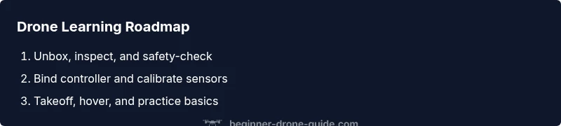 Infographic showing a three-step drone learning process