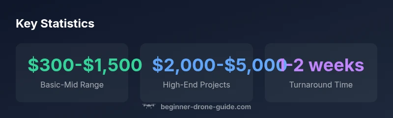 Infographic showing drone proposal cost ranges and typical turnaround times